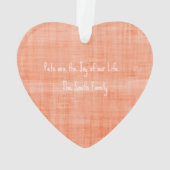 Familie Huisdiernamen Tijdloze Aandenken Boodschap Ornament (achterkant)