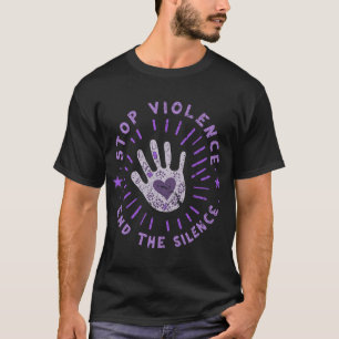 Familie Huiselijk Geweld Awareness Month Paarse RI T-shirt