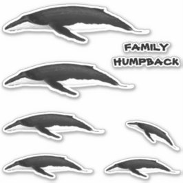 FAMILIE HUMPBACK WHALE STICKER