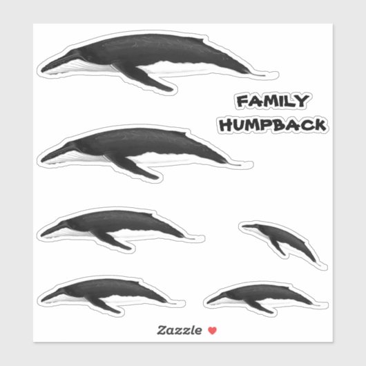 FAMILIE HUMPBACK WHALE STICKER (Vel)