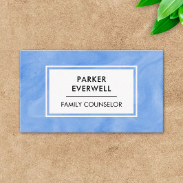 Familie Huwelijk Counseling Counselor Blue Fluid Visitekaartje
