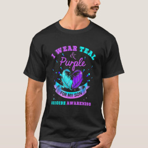 Familie Ik Draag Turkoois En Paars Voor Mijn Zoon T-shirt