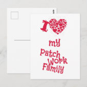 Familie - Ik hou van mijn Patchwork Familie Briefkaart (Voorkant / Achterkant)