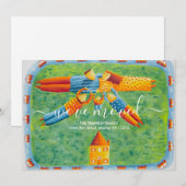 Familie-illustratie We zijn naar een nieuw huis ve Aankondiging (Voorkant / Achterkant)