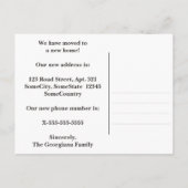 Familie in beweging + Canada Ganzen op het gras Aankondigingskaart (Achterkant)