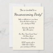  Familie in de Keuken Housewarming Party Kaart (Achterkant)