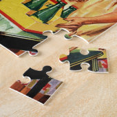  familie in de Keukenmam Papa Kinder snack Legpuzzel (Zijkant)