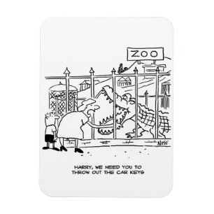 Familie in de Zoo. Papa door Alligator doorgeslikt Magneet