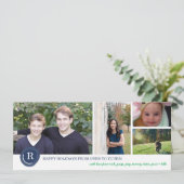 Familie Initiaal Feestdagenkaart (Staand voorkant)