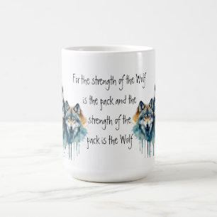 Familie Inspirerend Wolf Quote Sterkte Pack Koffiemok
