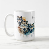Familie Inspirerend Wolf Quote Sterkte Pack Koffiemok (Links)