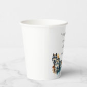 Familie Inspirerend Wolf Quote Sterkte Pack Papieren Bekers (Rechts)