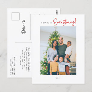 Familie is Alles 1 Fotofeestdag Kerstmis Briefkaart