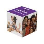 Familie is alles Aangepaste Familie Foto's & Naam  Kubus (Voorkant hoekig)