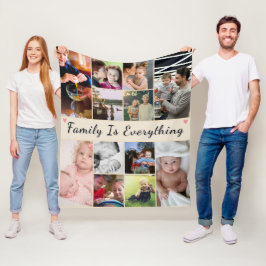Familie is alles - aangepaste foto fleece deken