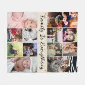 Familie is alles - aangepaste foto fleece deken (Voorkant (Horizontaal))
