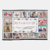 Familie is Alles aangepaste Sjabloon voor collage Theedoek (Horizontaal)