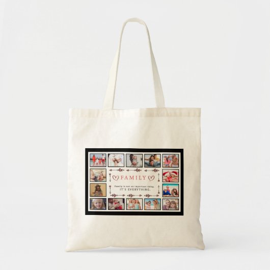Familie is Alles aangepaste Sjabloon voor Collage Tote Bag (Voorkant)