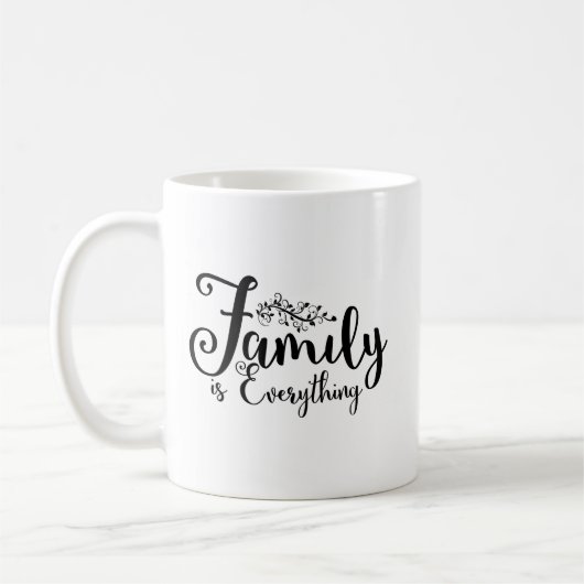 Familie is alles-citaat koffiemok (Links)