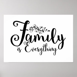 Familie is alles-citaat poster