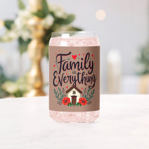 Familie is alles CottageCore Blikvorm Glas
