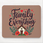 Familie is alles CottageCore Muismat (Voorkant)
