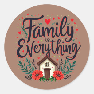 Familie is alles CottageCore Ronde Sticker