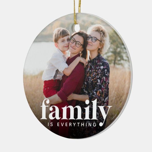 Familie is alles foto keramisch ornament (Links)