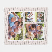 Familie is alles fotocollage fleece deken (Voorkant (Horizontaal))