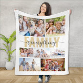 Familie is alles fotocollage fleece deken