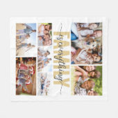 Familie is alles fotocollage fleece deken (Voorkant (Horizontaal))