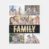 Familie is alles fotocollage fleece deken (Voorkant)
