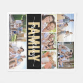 Familie is alles fotocollage fleece deken (Voorkant (Horizontaal))
