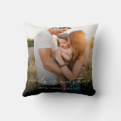 Familie Is Alles Moderne Elegante Foto Afbeelding Kussen (Achterkant)