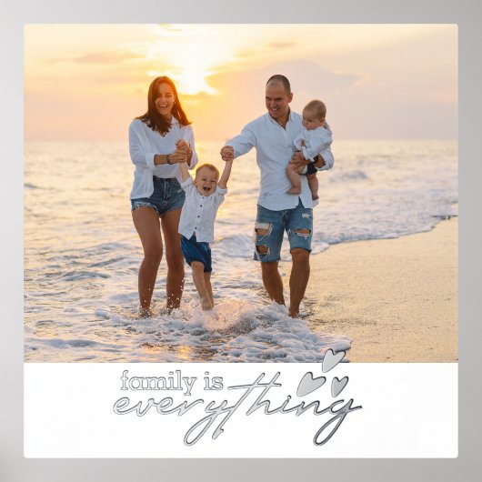 Familie is alles moderne fotografie folie afdrukken (Voorkant)