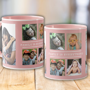 Familie is alles Quote 6 Fotocollage Roze Mok