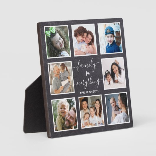 Familie is Alles Quote Chalkboard 8 Foto Fotoplaat (Voorkant)