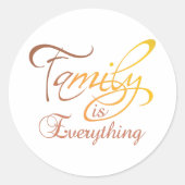 Familie is alles ronde sticker (Voorkant)