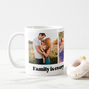 Familie is alles schattige fotocollage koffiemok