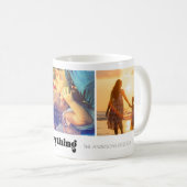 Familie is alles schattige fotocollage koffiemok (Voorkant rechts)