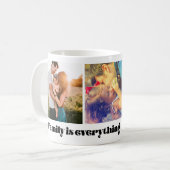 Familie is alles schattige fotocollage koffiemok (Voorkant links)