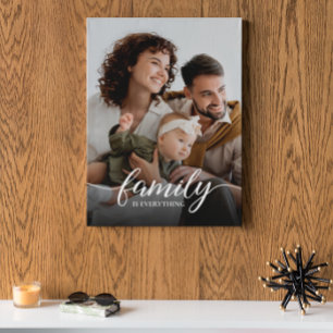 Familie is alles script aangepaste foto canvas afdruk