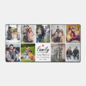 Familie is Alles Script Aangepaste Fotocollage Bureaumat (Voorkant)