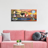 Familie is alles Sunset 1577 Canvas Kunstdruk (Insitu (Woonkamer))