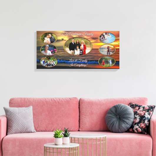 Familie is alles Sunset 1577 Canvas Kunstdruk (Insitu (Woonkamer))