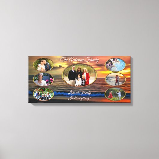 Familie is alles Sunset 1577 Canvas Kunstdruk (Voorkant)