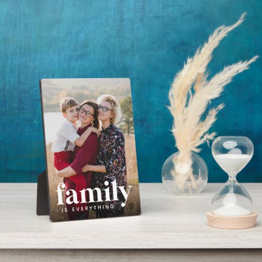 Familie is alles verticale foto fotoplaat (Zijkant)