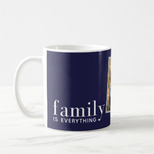 familie is alles wat een modern elegant fotocadeau koffiemok