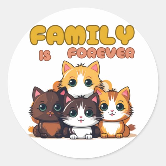 FAMILIE IS BUITENGEWOON RONDE STICKER (Voorkant)