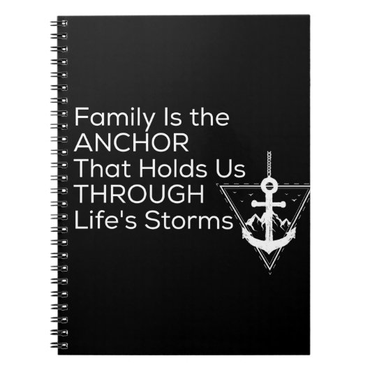 Familie is de anker die het bezit notitieboek (Voorkant)